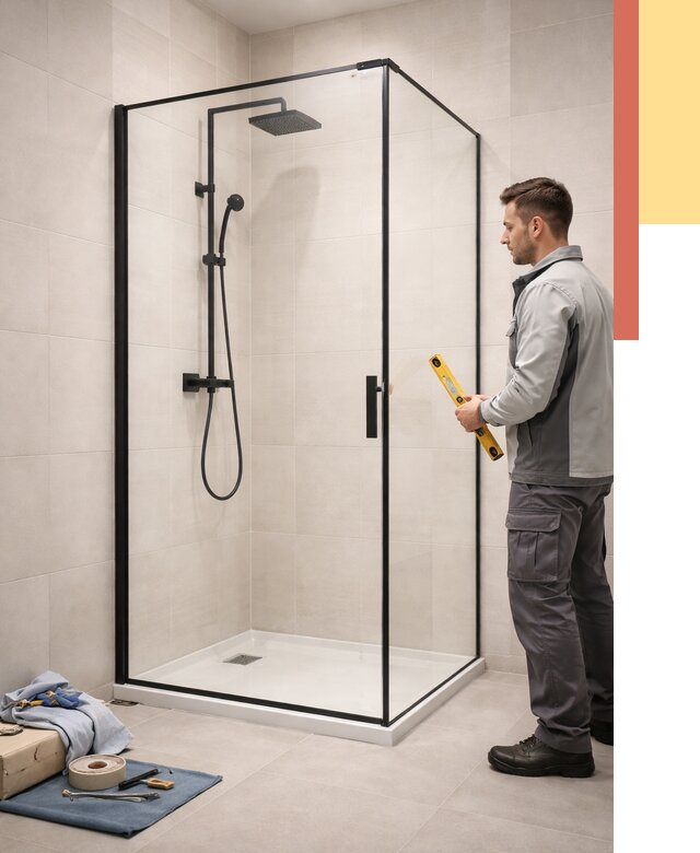 Стеклянные перегородки для душа в чусовом от 13060 руб. | Монтаж под ключ — ОТДЕЛОЧНИК-Чсв