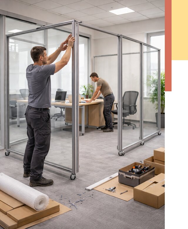 Мобильные офисные перегородки в чусовом от 13060 руб. — установка под ключ | ОТДЕЛОЧНИК-Чсв