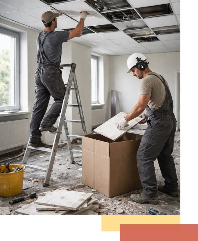 Демонтаж потолочной плитки в чусовом быстро и аккуратно