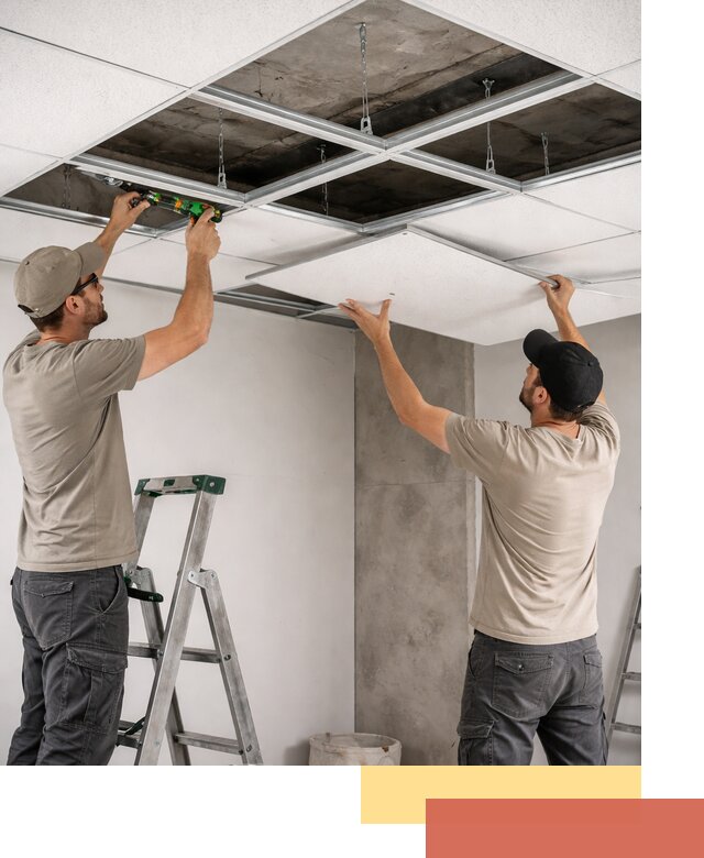 Монтаж потолка Армстронг под ключ в чусовом