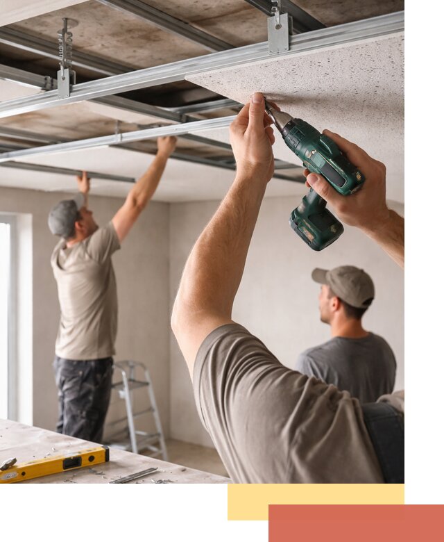 Монтаж акустического потолка в чусовом под ключ