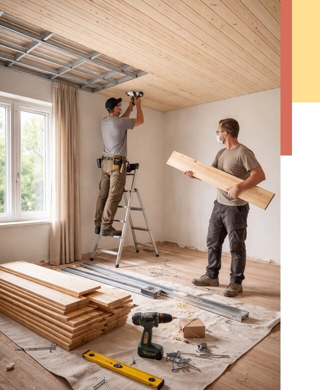 Монтаж потолка из вагонки в чусовом от 6791 руб. | Быстро и недорого — ОТДЕЛОЧНИК-Чсв