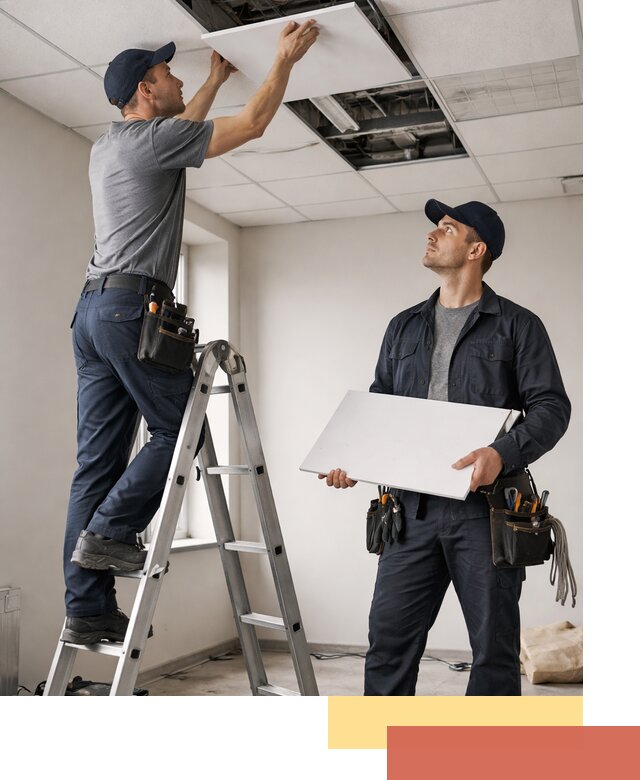 Обслуживание подвесного потолка в чусовом — ремонт и чистка