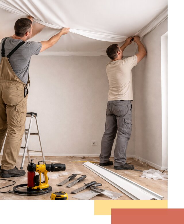 Монтаж ПВХ натяжного потолка в чусовом качественно и быстро