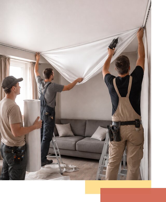 Монтаж сатинового натяжного потолка в чусовом качественно и быстро