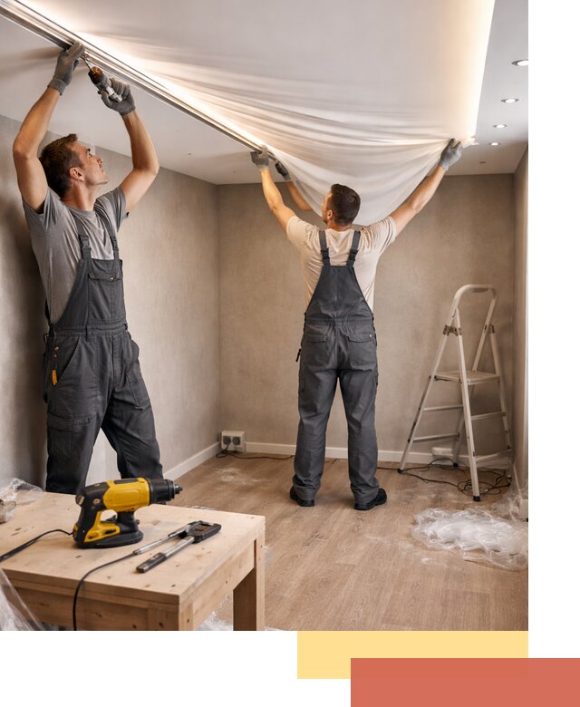 Монтаж натяжного потолка с подсветкой в чусовом цена и сроки