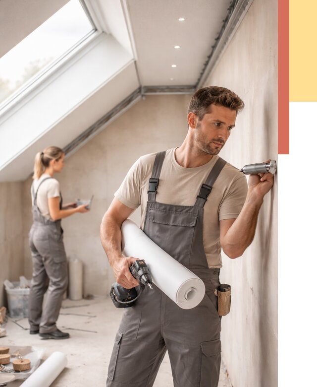 Монтаж натяжного потолка на мансарде в чусовом от 3657 руб. | ОТДЕЛОЧНИК-Чсв