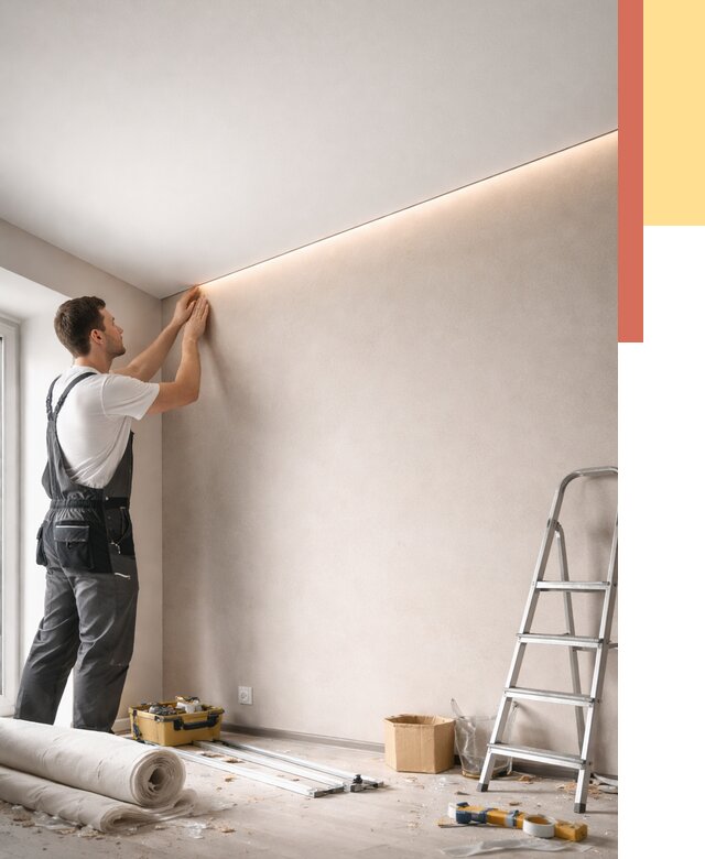 Теневые натяжные потолки в чусовом от 8567 руб. под ключ | ОТДЕЛОЧНИК-Чсв