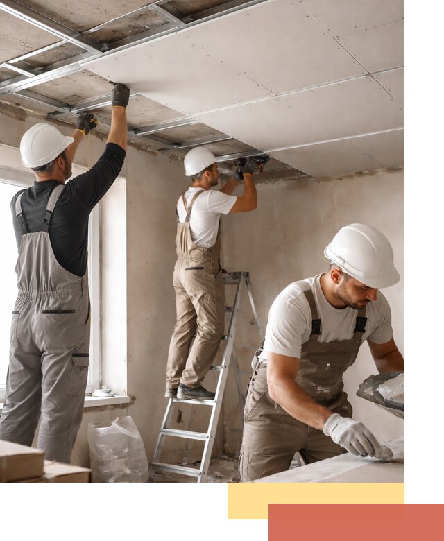 Одноуровневый потолок из гипсокартона в чусовом — монтаж и отделка