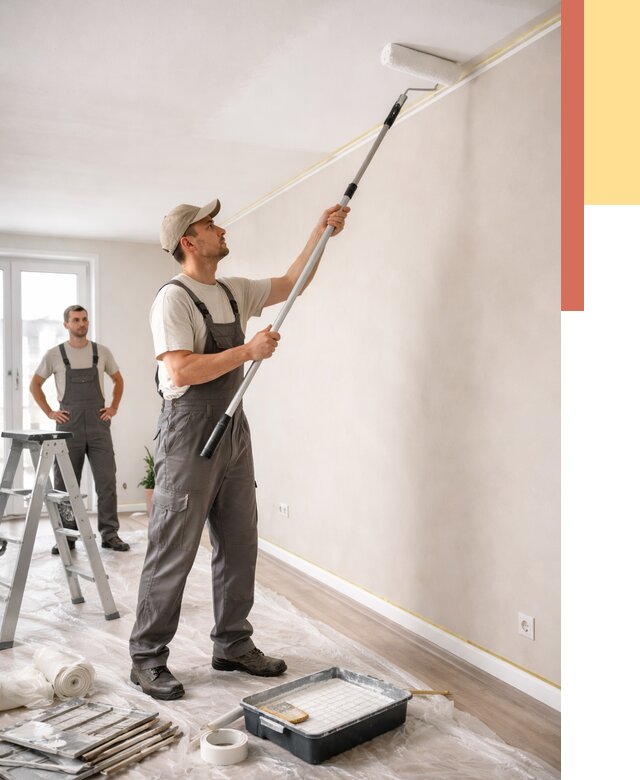 Покраска потолка из гипсокартона в чусовом от 4702 руб./м2 — услуги под ключ | ОТДЕЛОЧНИК-Чсв