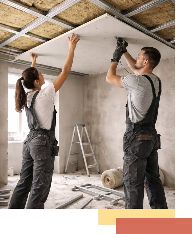 Звукоизоляция потолка из ГКЛ в чусовом профессионально и надежно