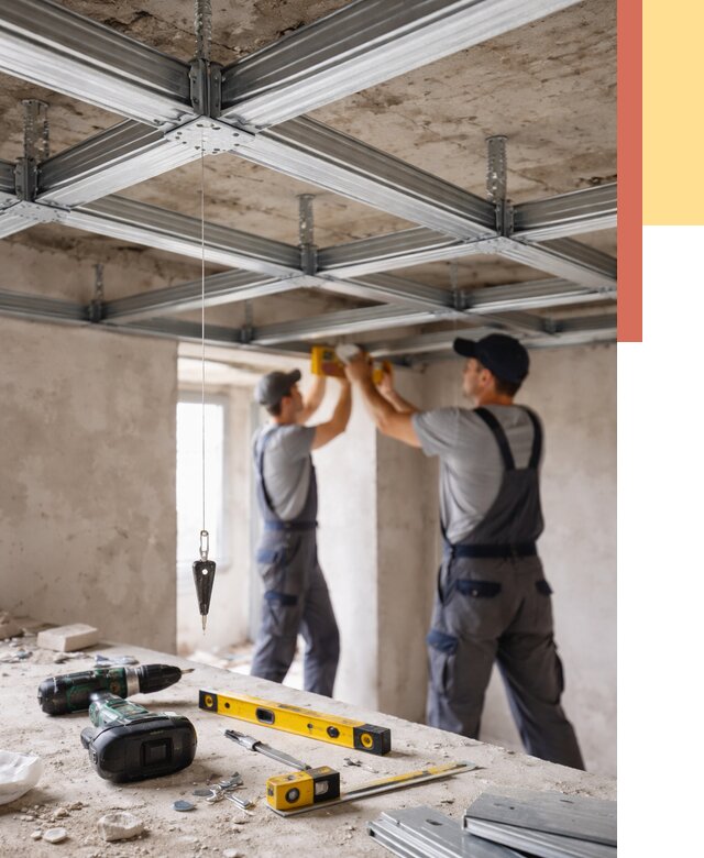 Монтаж каркаса потолка из профиля в чусовом от 4702 руб. — услуги ОТДЕЛОЧНИК-Чсв