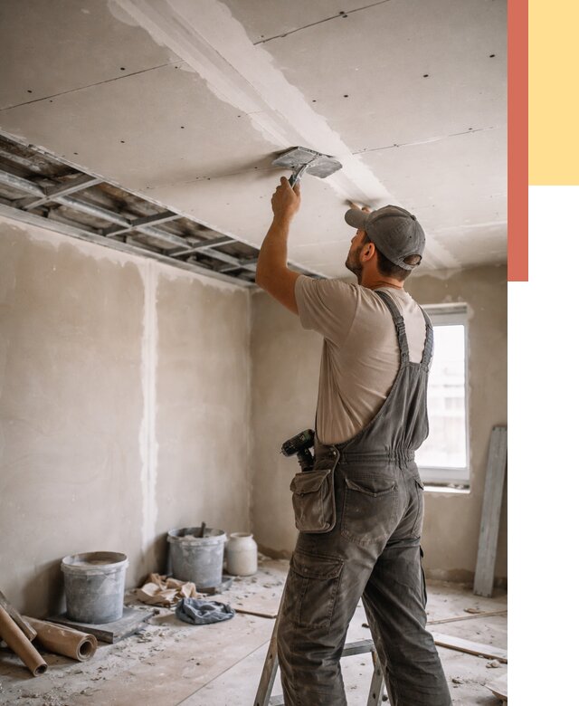 Ремонт потолка из гипсокартона в чусовом от 679 руб./м² — быстро и недорого | ОТДЕЛОЧНИК-Чсв