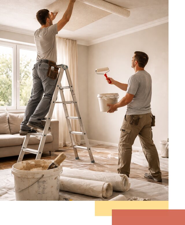 Поклейка обоев на потолок в чусовом — качественно и быстро