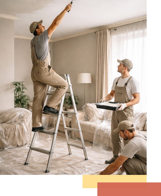 Покраска потолков акриловой краской в чусовом качественно и быстро