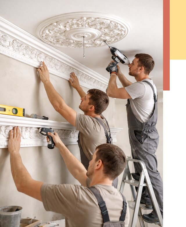 Монтаж лепнины на потолок в чусовом от 3343 руб. быстро и недорого | ОТДЕЛОЧНИК-Чсв