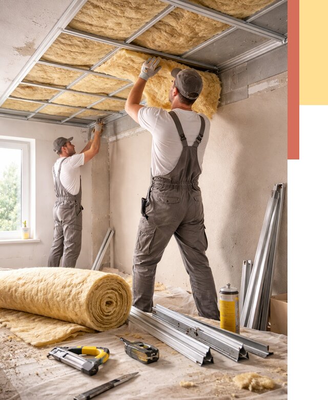 Утепление потолка в чусовом от 7523 руб/м2 — недорого, быстро, под ключ | ОТДЕЛОЧНИК-Чсв