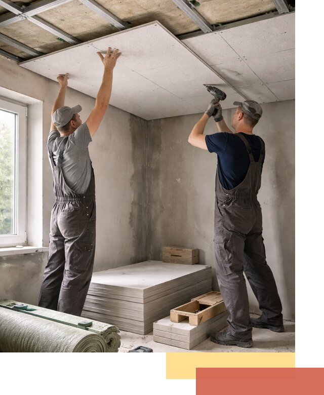 Шумоизоляция потолка панелями ЗИПС в чусовом